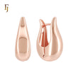 Double waterdrop tip Rose Gold Huggie Earrings