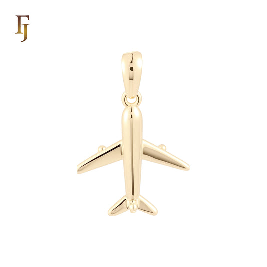 Airplane Flight 14K Gold Pendant