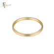 Double row sof white CZs 14K Gold Bangle