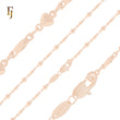 Heart and Candy Link Rose Gold Fancy Link Chain