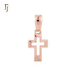 Hollow Framed Latin Cross Rose Gold Religious Pendant