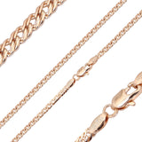 Cadenas clásicas de eslabones Rombo en oro rosa