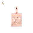 Scroll Reel of Heart Rose Gold Fashion Pendant