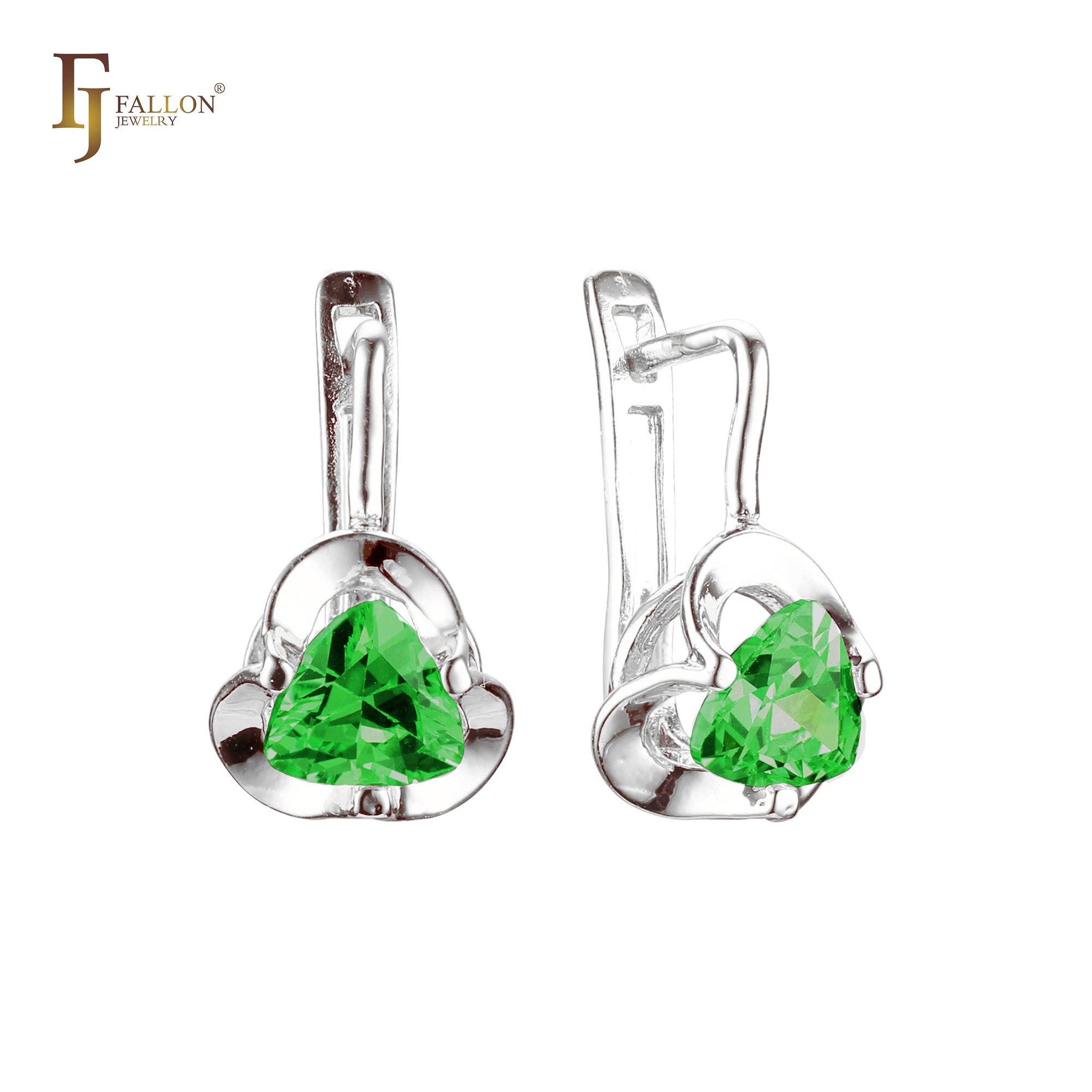 .Pendientes de circonita blanca con solitario con garras de oro rosa