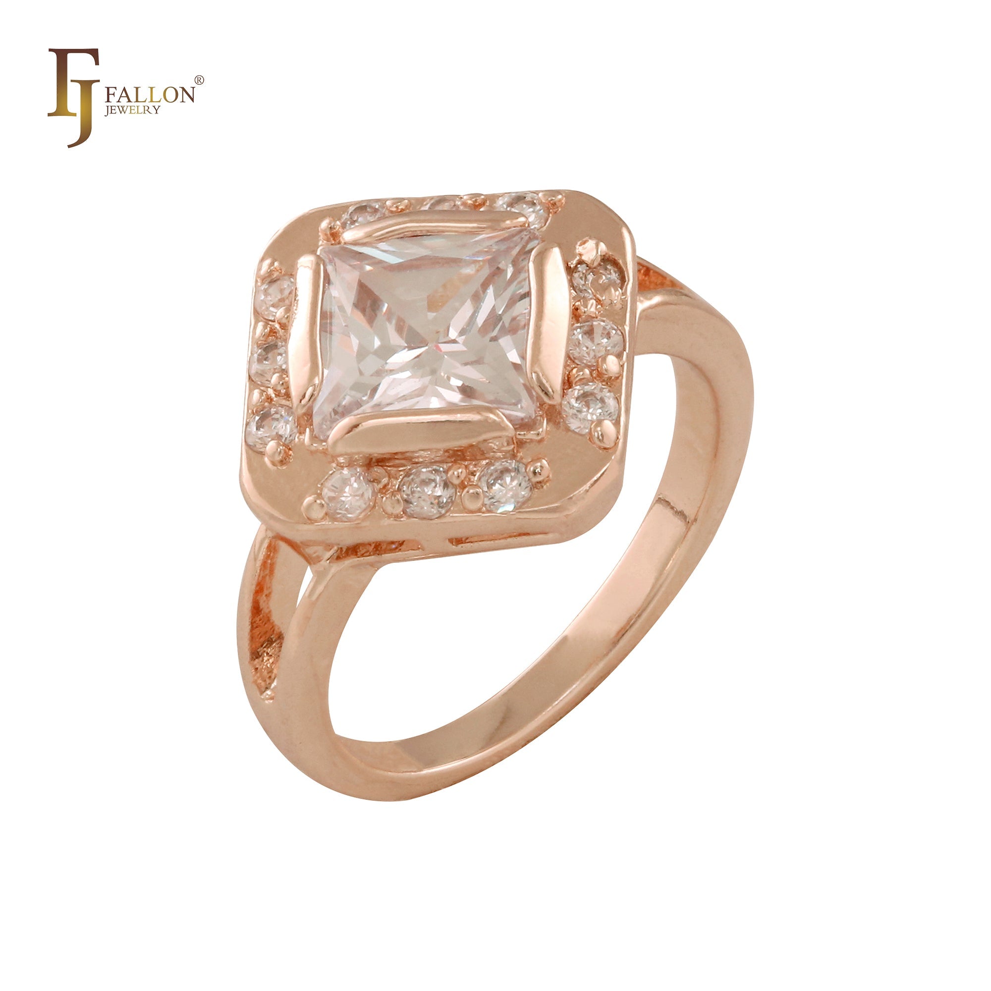 Halo-Ringe aus 18-karätigem Gold