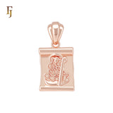 Scroll Reel of Portrait of a guard Rose Gold Fashion Pendant