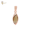 Подвеска-пасьянс Solitaire Coffe Marquise CZ из розового золота