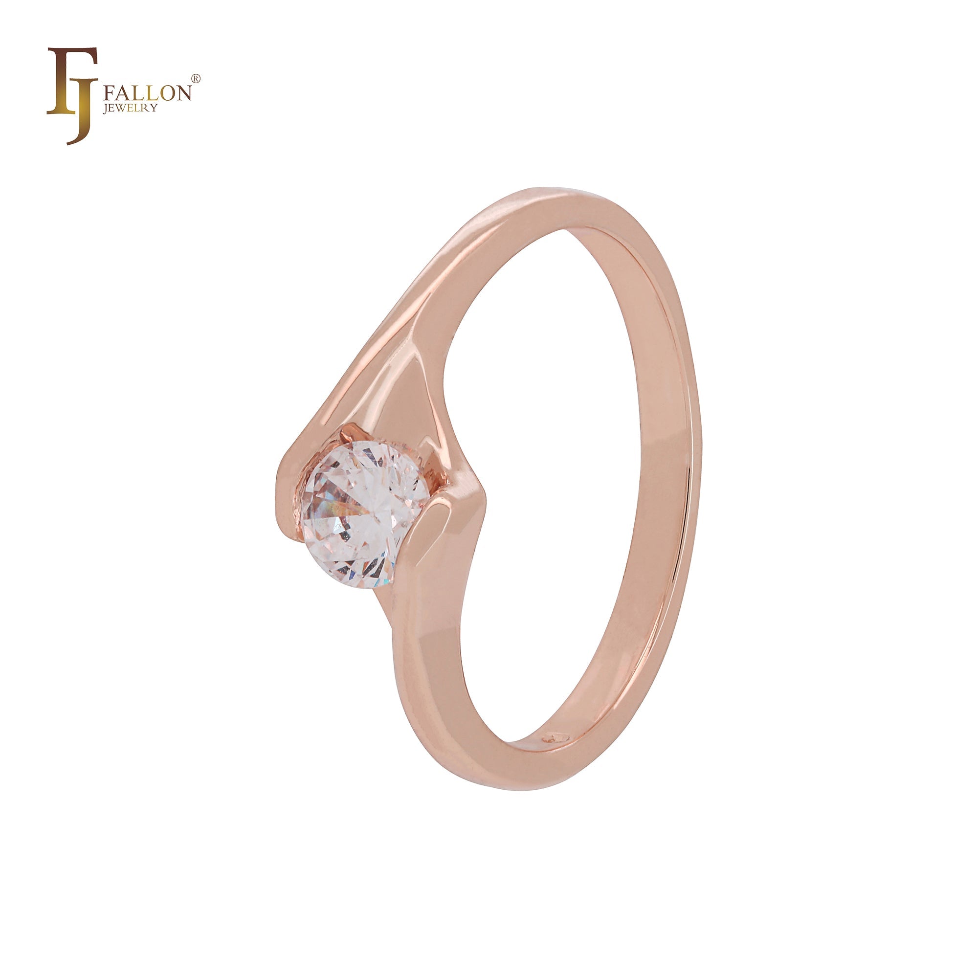 14K 金、玫瑰金双色的戒指