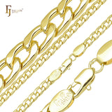 Cadenas de eslabones redondos chapadas en oro rosa, oro de 14 quilates y oro blanco