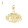 Rugby shaped of 12 years Rose Gold Fashion Pendant