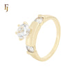 Solitaire White CZs 14K Gold Engagement Rings