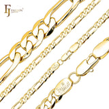 Классическое звено Figaro Розовое золото, двухцветные цепочки