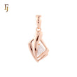 Geometric elegant double arrow Rose Gold Pendant
