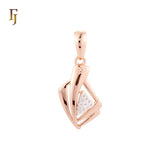 Geometric elegant double arrow Rose Gold Pendant