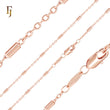 Pillar cable mixed Fancy link Rose Gold Chain