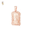 Russian Orthodox Portrait of Saint Matrona Religious Rose Gold Pendant