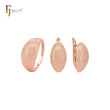Conjunto de joyería de moda en oro rosa con textura de puntos redondeados ovalados y anillos