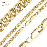 Cadenas cubanas de oro amarillo de 14 quilates estilo clásico de Miami RF