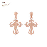 Das große Kruzifix Roségold, 14K Gold Kreuz Anhänger