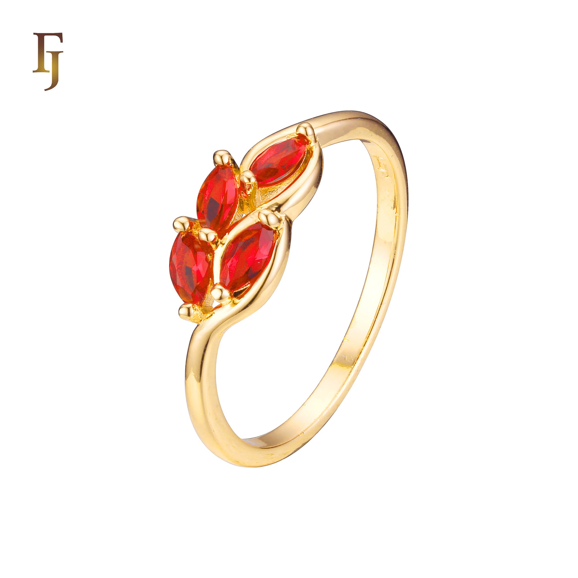 Anillos de racimo de cuatro piedras marquesas de oro rosa