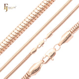 Classic Hollow rounded snake bone 14K Gold, Rose Gold Chains