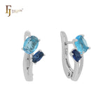 Серьги-клипсы Branch Blooming из 14-каратного золота с двойными фианитами