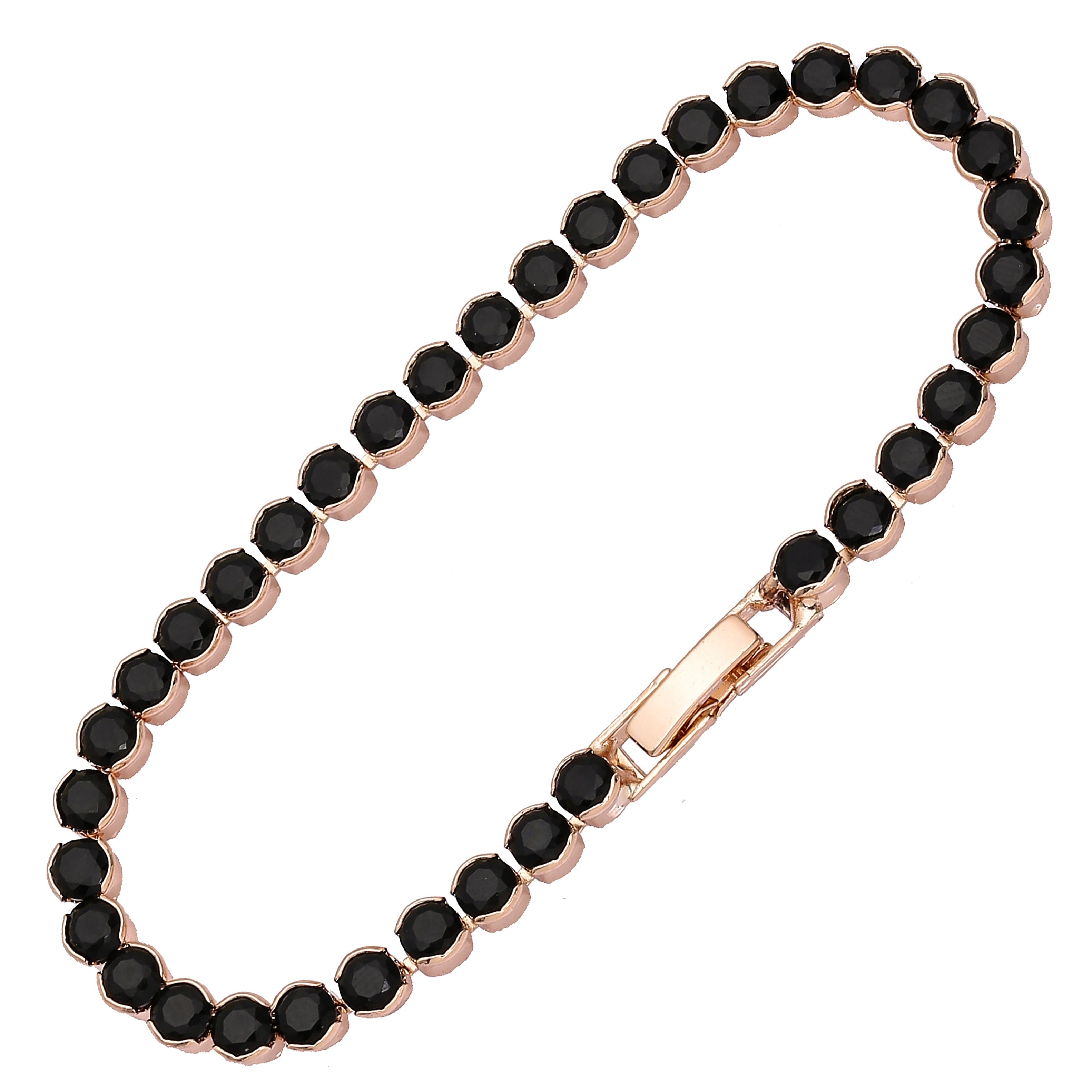 Pulseras Cluster de tenis de lujo chapadas en Oro de 14K, colores Oro Rosa
