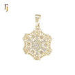 Hexagon Snowflake filigree 14K Gold Pendant