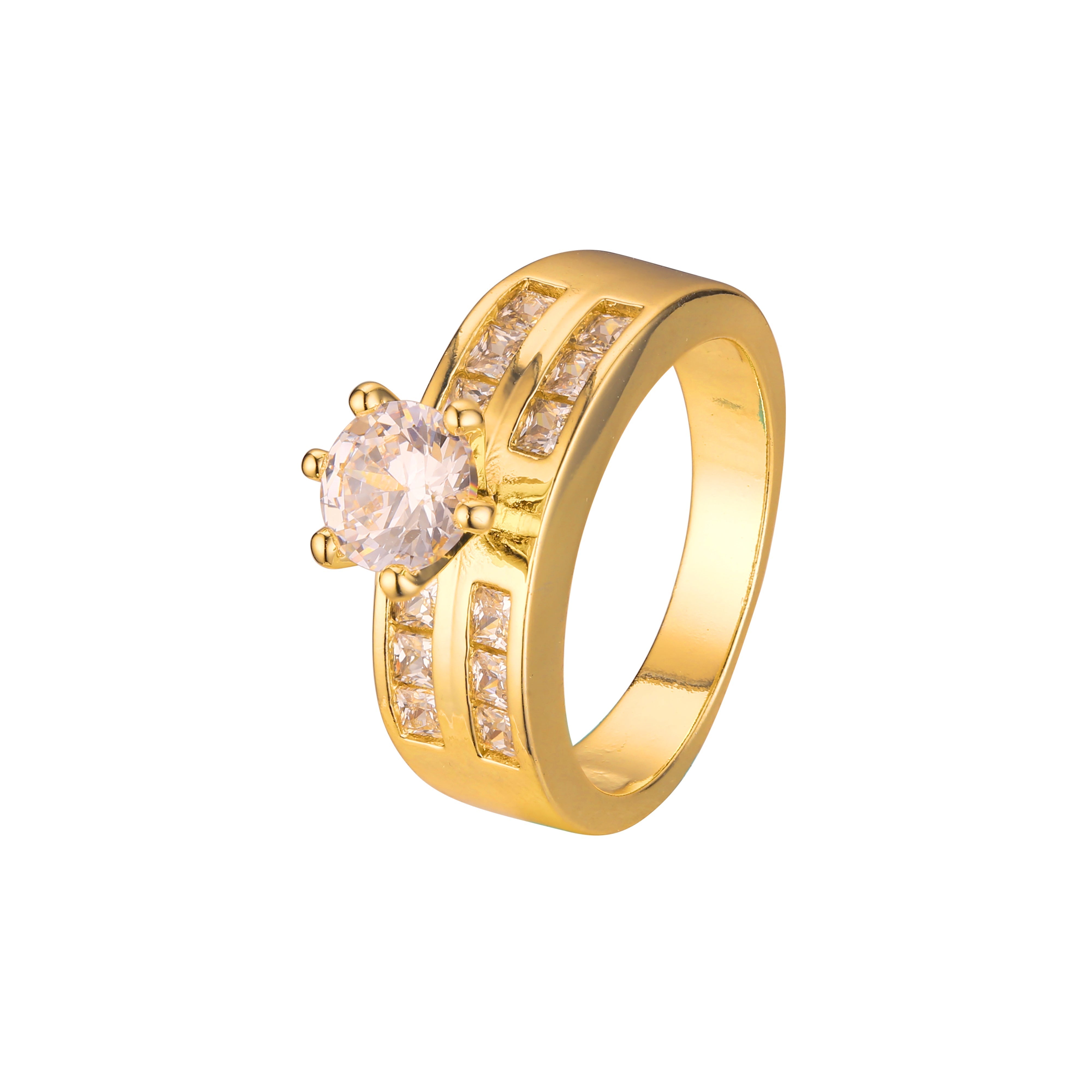 Anéis empilháveis em ouro 18K, ouro branco, cores banhadas a ouro 14K