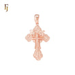 Russian Orthodox Angels Crucifix Rose Gold Cross Pendant Religious