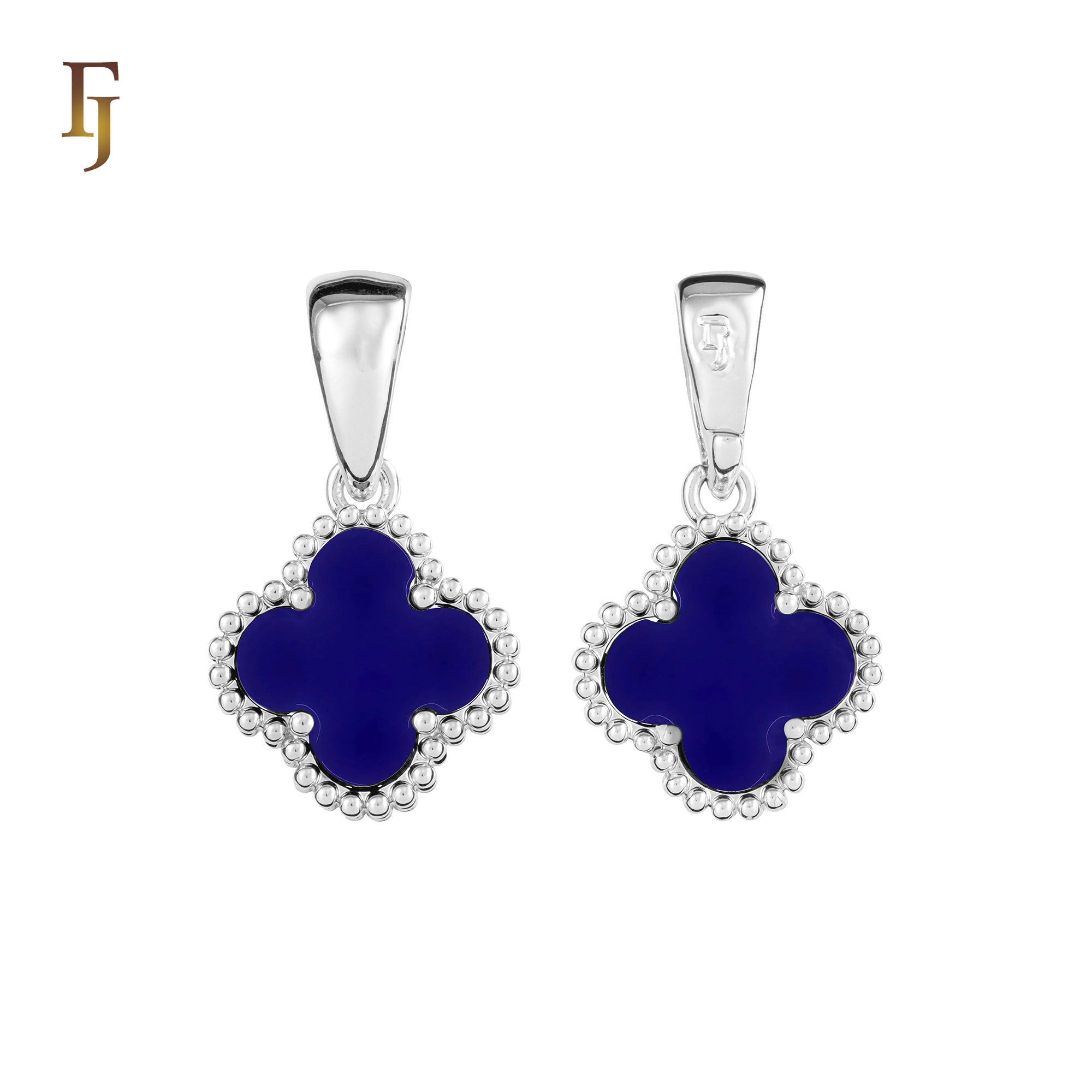 幸運のカラフルなクローバーローズゴールド、14Kゴールド、ホワイトゴールドペンダント