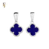 幸運のカラフルなクローバーローズゴールド、14Kゴールド、ホワイトゴールドペンダント