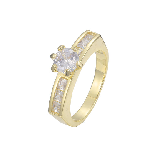 Anel de casal empilhável em ouro 14K e ouro rosa