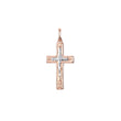 Eastern Orthodox Russian pendant in Rose Gold two tone, 14K Gold plating colors