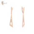 Pendientes de clip geométricos triangulares de oro rosa