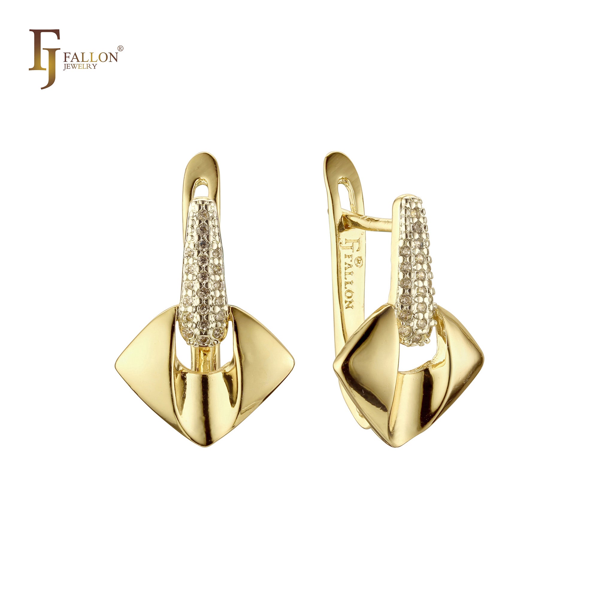 Rose Gold two tone earrings