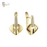 Rose Gold two tone earrings