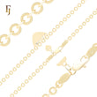 Thin hollow disc rolo link 14K Gold Chain