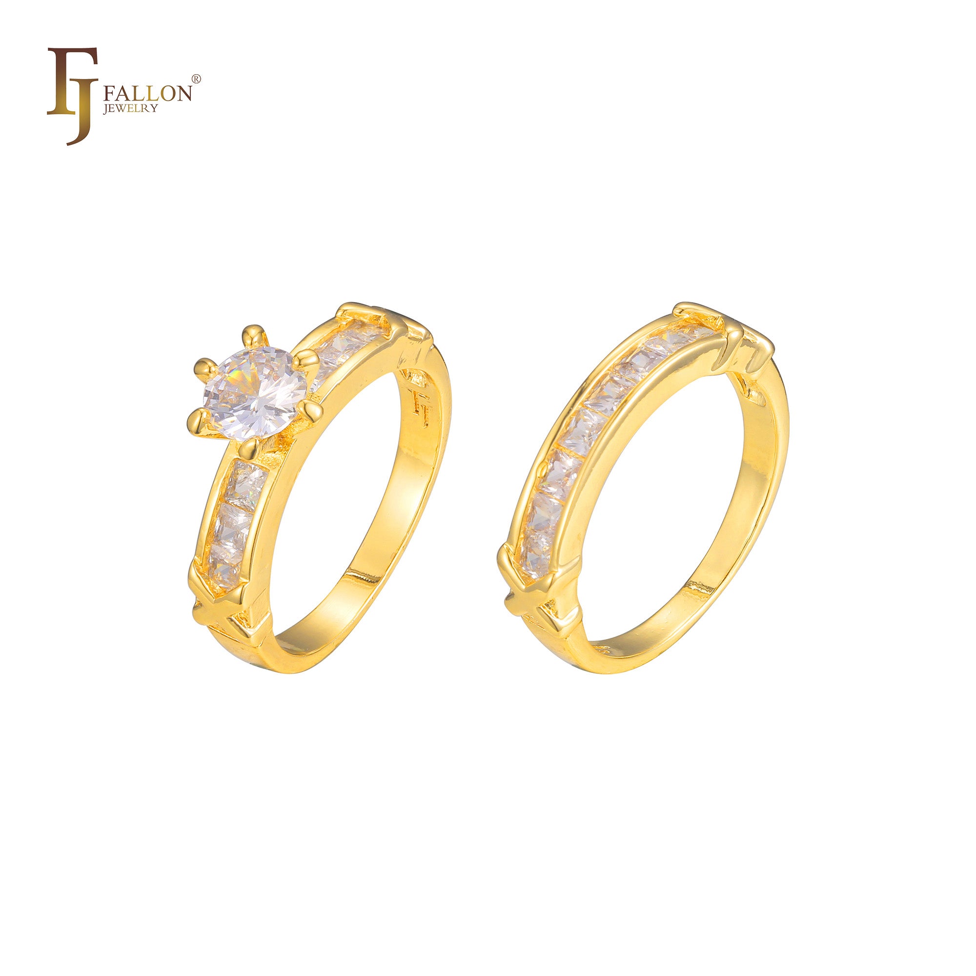 Stackable rings in 18K Gold, White Gold, 14K Gold plating colors