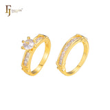 Stackable rings in 18K Gold, White Gold, 14K Gold plating colors