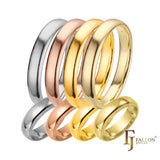 Anillos de boda de 3,5 mm chapados en Oro Blanco, Oro de 14 quilates, Oro de 18 quilates, Oro Rosa