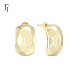 Nugget shape Irregular geometric 14K Gold, Rose Gold Stud Earrings