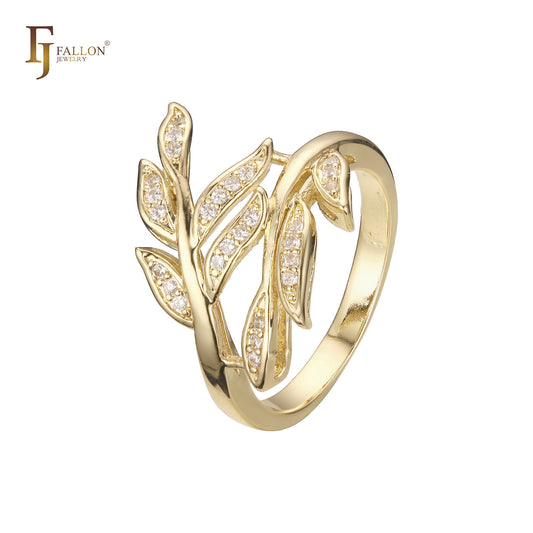 18K 金、白金、14K 金、玫瑰金电镀颜色的时尚戒指