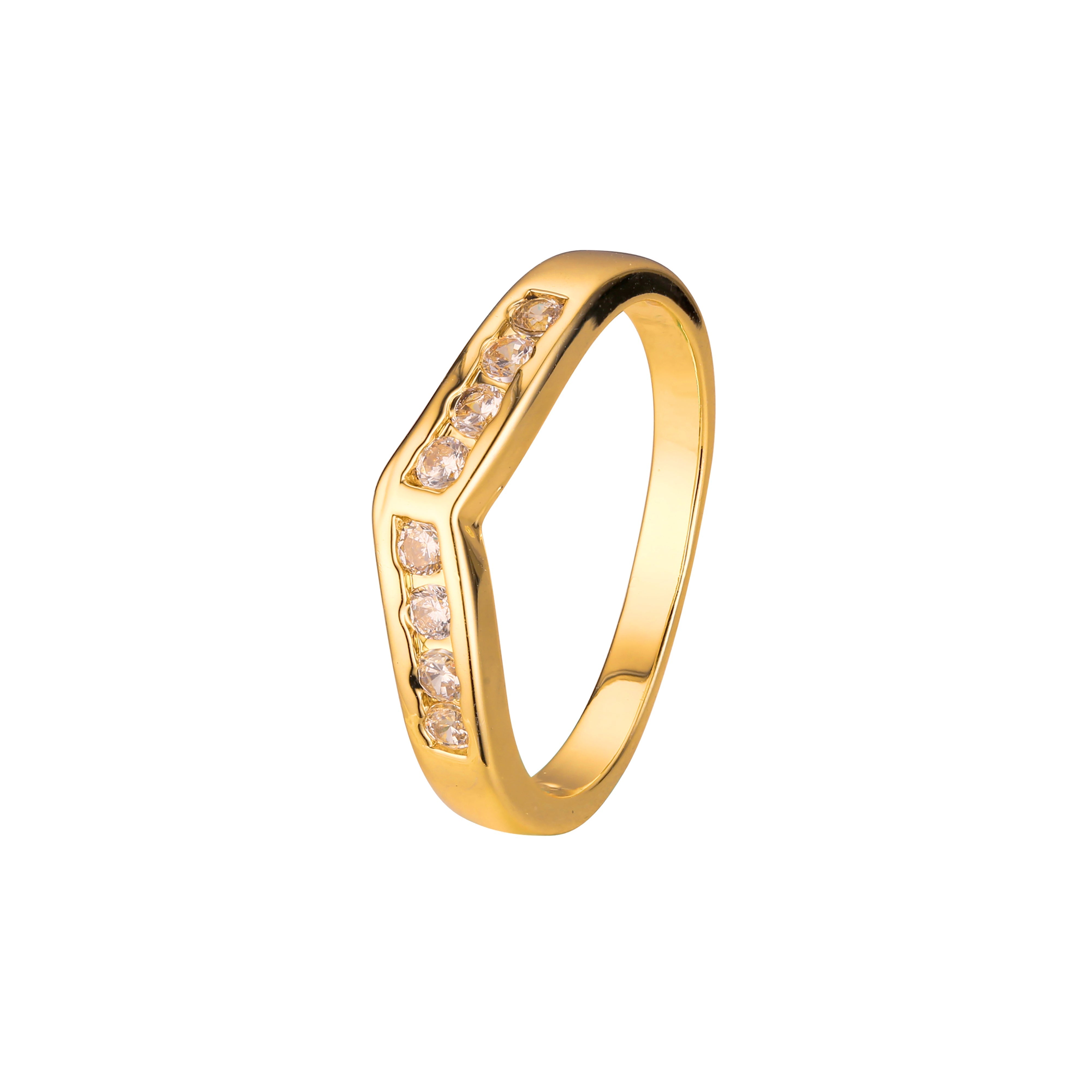 18K 金、白金、14K 镀金颜色的套戒