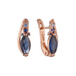 Серьги Solitaire Marquise CZ Rose Gold, White Gold