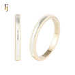 Anillo de bodas en oro rosa de 14 quilates, anillos bicolor.