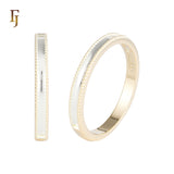 Anillo de bodas en oro rosa de 14 quilates, anillos bicolor.