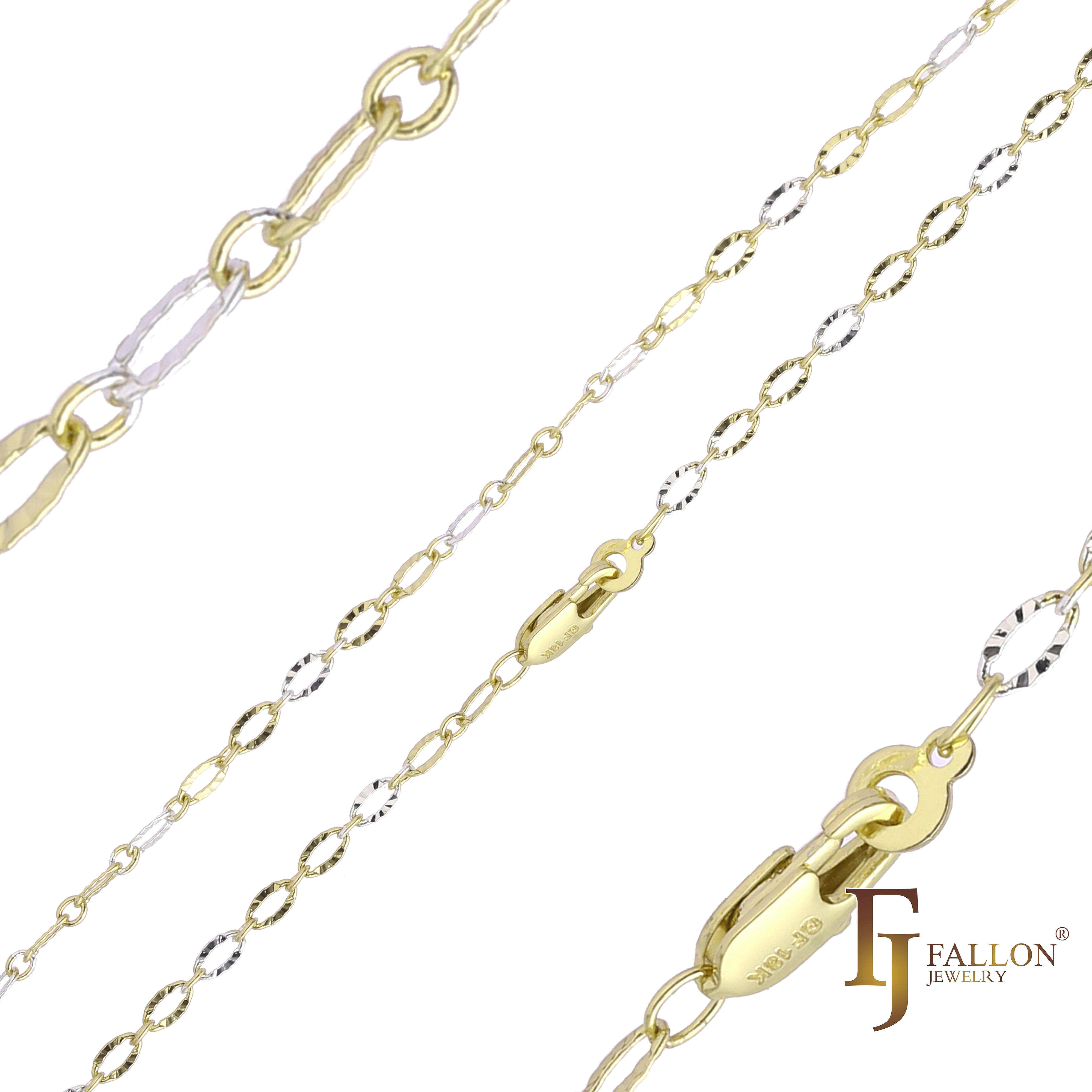 Цепочки Sunburst Sequin с покрытием из Жёлтое золото 585 пробы, Красное золото 585 пробы, двухцветные