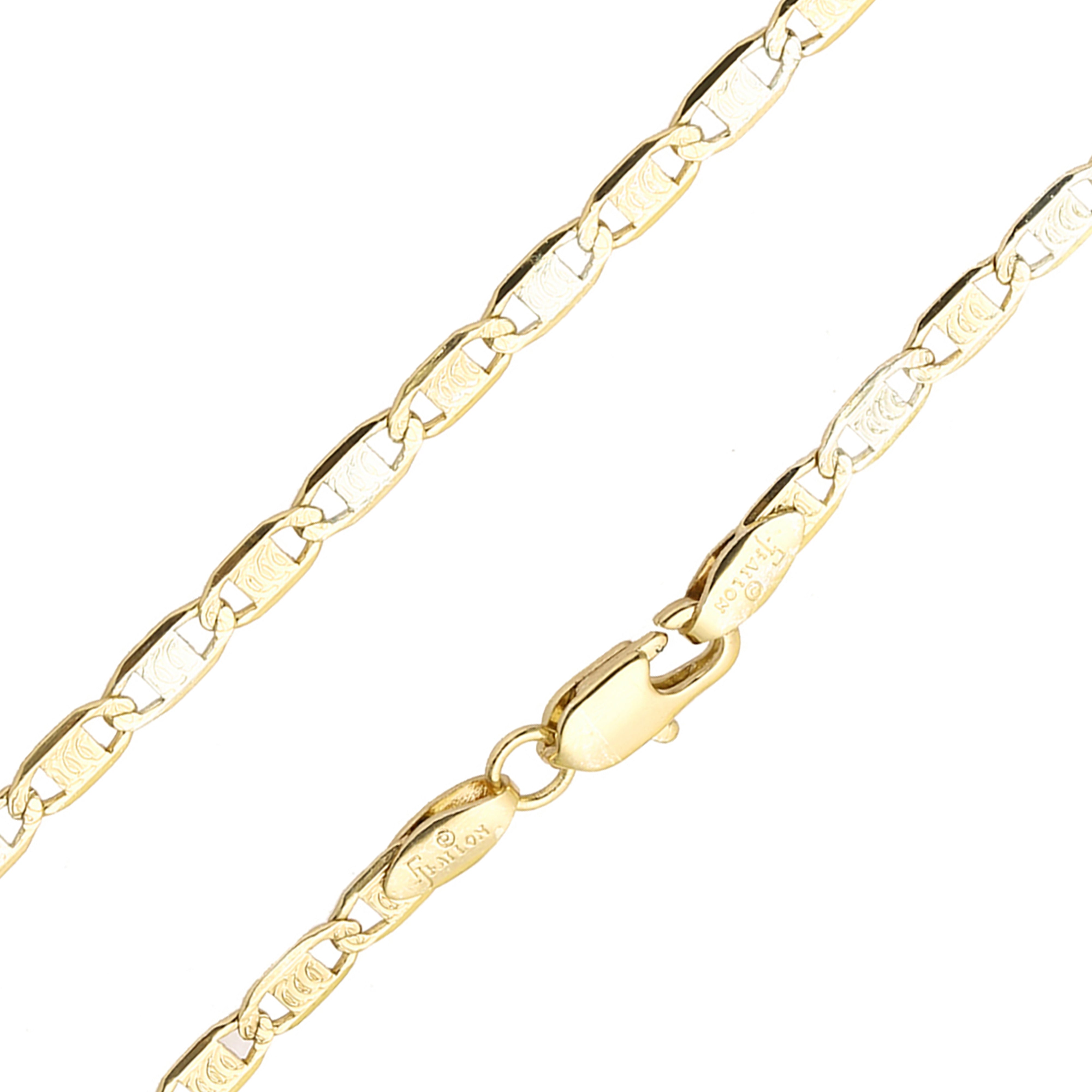 Mariner link curved ripple hammered 14K Gold, Rose Gold, two tone chains YIAKQ