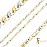 {Personalizar} Cuentas y cadenas de eslabones elegantes rolo chapadas en oro de 14 quilates, dos tonos